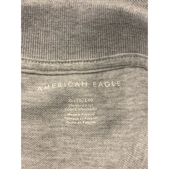 American Eagle Outfitters Mens Grey Polo Shirt XL Extra Large Short Sleeve New - Picture 7 of 10